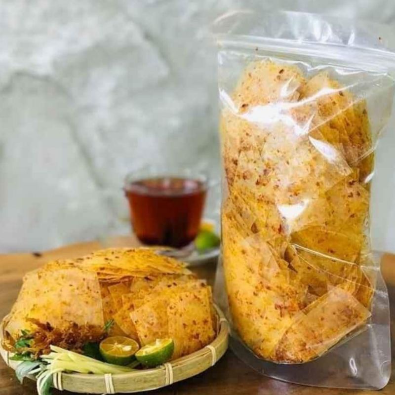 BÁNH TRÁNG VUÔNG TRỘN TỎI SATÊ SIÊU CAY