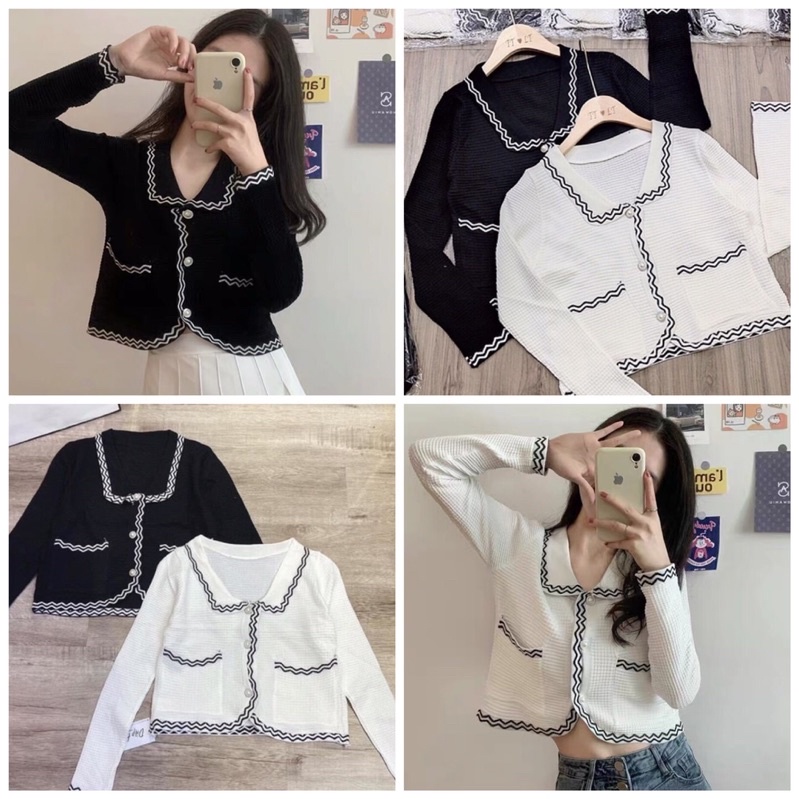 Cardigan len dài tay minashouse