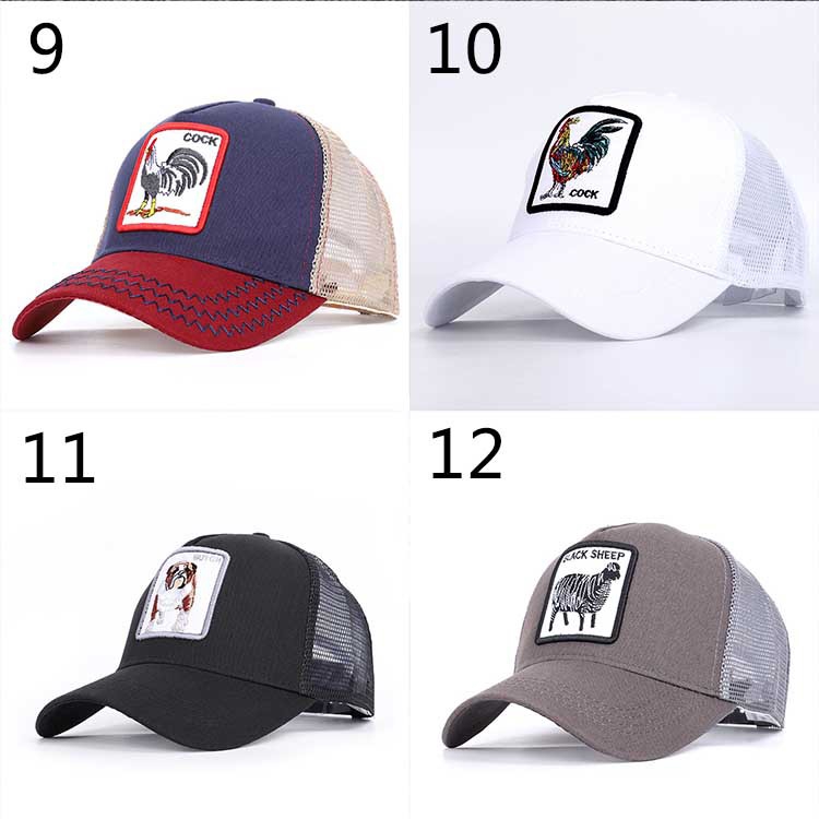 Mũ lưỡi trai họa tiết thú mới 2019