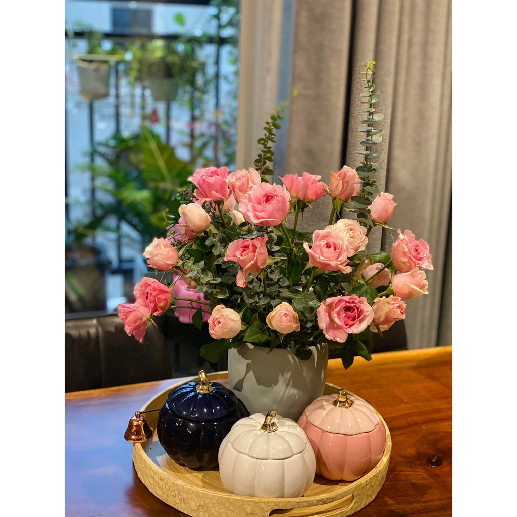 (HÀNG CAO CẤP) Nến thơm bí ngô xuất khẩu đủ màu decor -không khói,đẹp 12oz