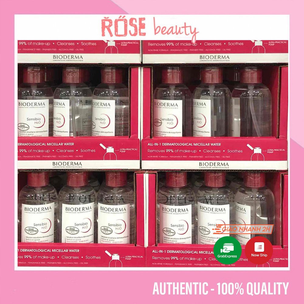 Nước tẩy trang Bioderma Sensibio và Sebium H2O cho da nhờn mụn và da nhạy cảm