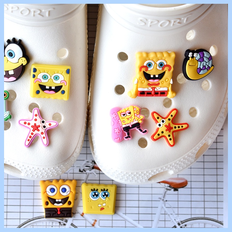Phụ kiện trang trí giày dép crocs bằng nhựa PVC mềm chủ đề hoạt hình
