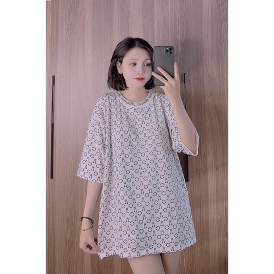 Áo thun tay lỡ fom rộng áo phông nam nữ - in chữ MC