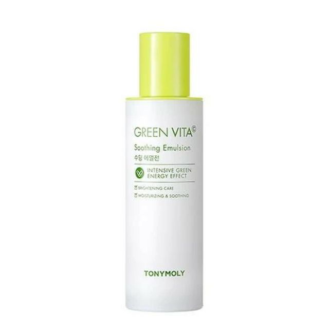 Sữa dưỡng trắng da, sáng da, tăng đàn hồi da, cấp ẩm Tonymoly Green Vita C Sparkling Emulsion