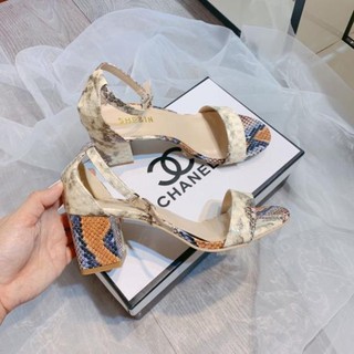 (Ảnh Thật)x Giày Sandal Gót Vuông 6p Da Rắn Loang Về Hàng Quá Đỉnh Xịn 2020