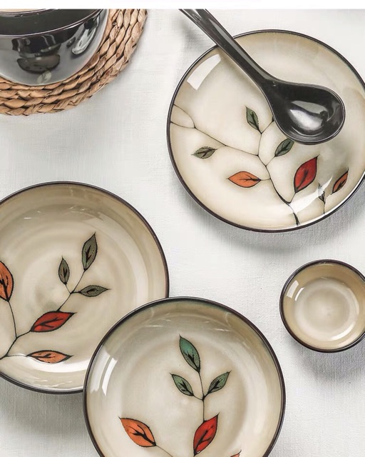 Bộ bát đĩa gia đình phong cách Nhật Bản - Bộ bát đĩa gốm sứ cao cấp