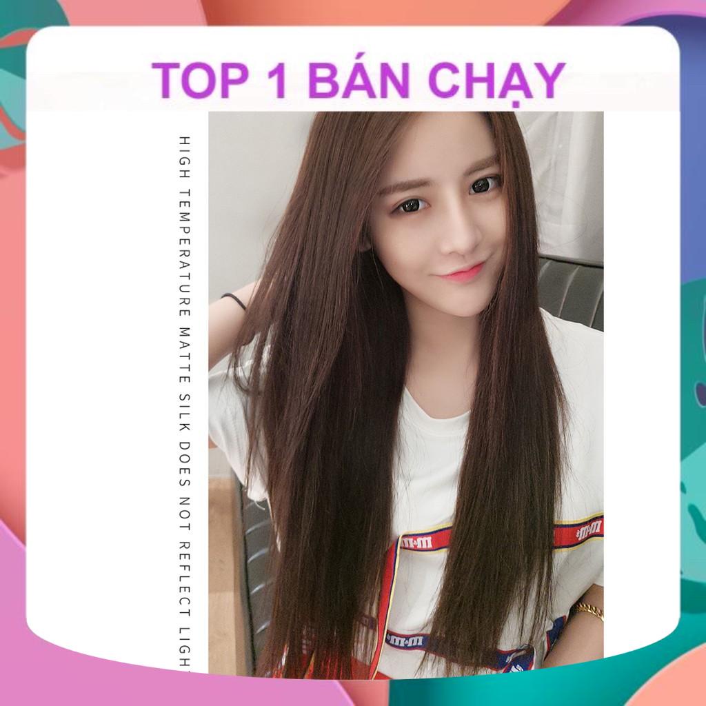 KẸP NỬA ĐẦU TÓC GIẢ THẲNG TỈA NHẸ SIÊU TỰ NHIÊN