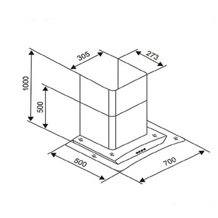 Máy hút mùi, máy hút khói nhà bếp cz 2789 , CZ 70BDS. Điều khiển cảm ứng. Bảo hành 36 tháng. Kích thước 700