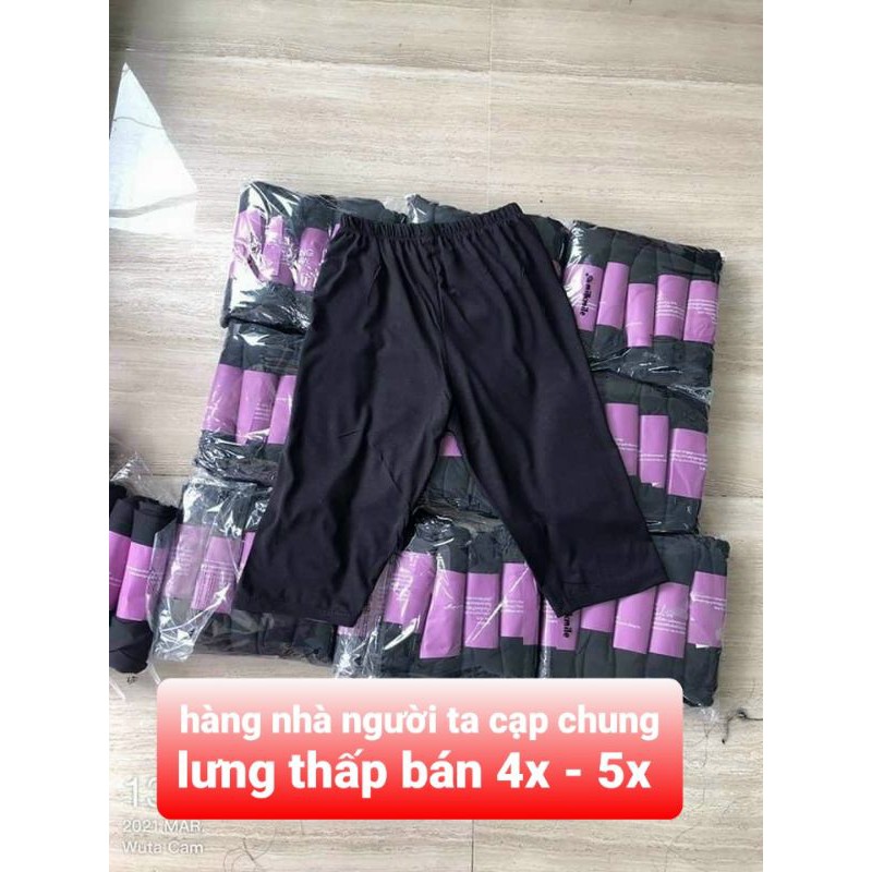 Quần Legging Ngố Cạp Cao Bảng Lưng To Co Dãn Dưới 55kgThun Dày Dặn