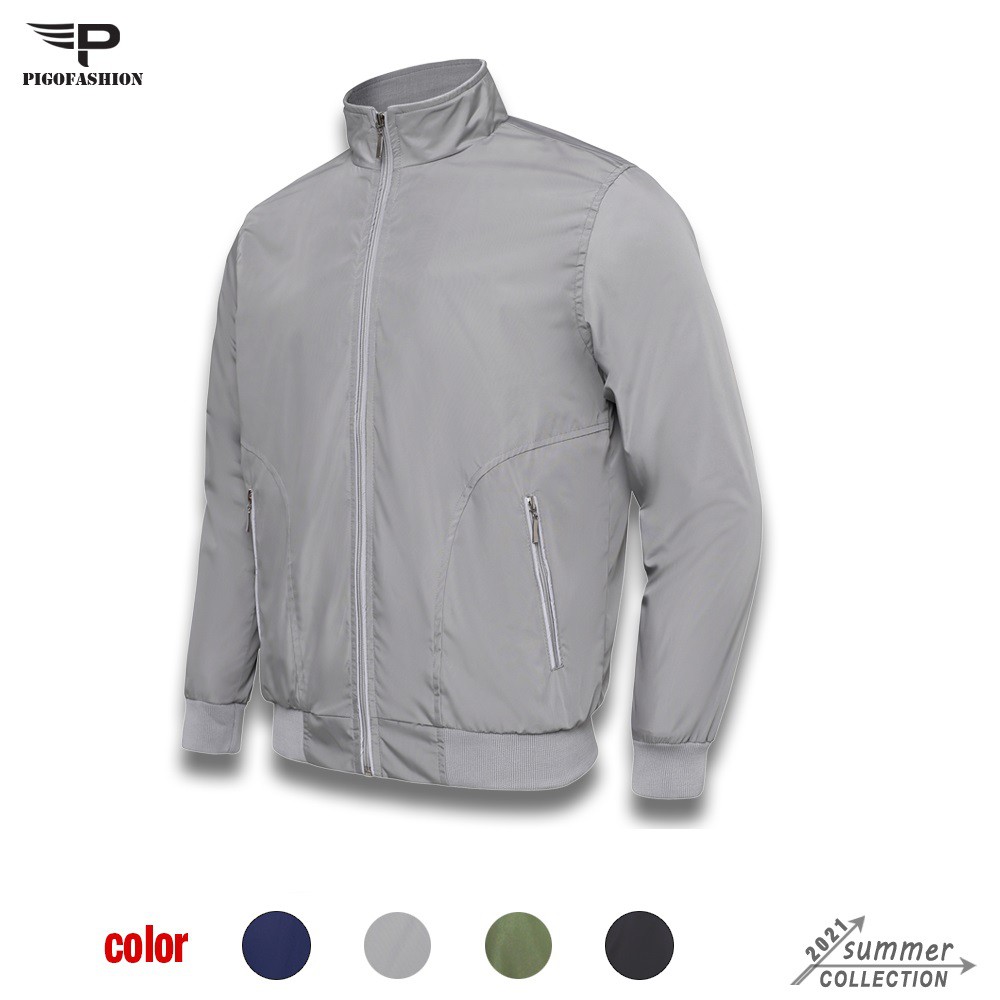 Áo khoác dù nam 2 lớp premium có viền phản quang ban đêm PigoFashion SPMAKD37 4 màu đẹp