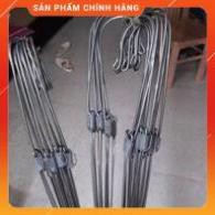 Bộ 10 móc inox 3 nhánh treo lan.
