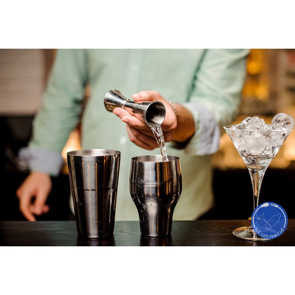 Ly Đong Định Lượng Viền Jigger Inox / Zigger Đong Rượu