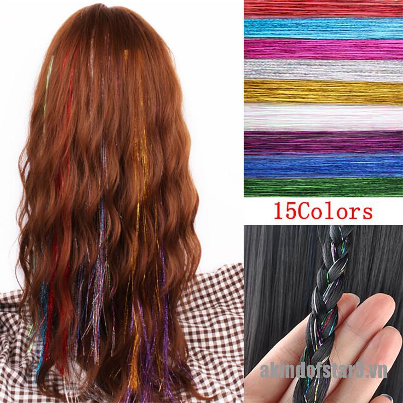 Bộ 120 Sợi Lụa Lấp Lánh Màu Cầu Vồng Dùng Trang Trí