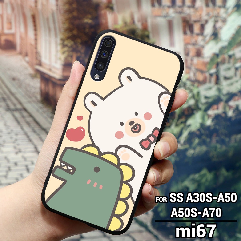 Ốp lưng SAMSUNG GALAXY A30S - A50 - A50S - A70 - A7 2018- A9 2018 in hình chú khung long xanh