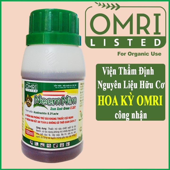 Dầu Neem Nim Hữu Cơ diệt Các Loại Sâu Rệp (NeemNim 100ml)