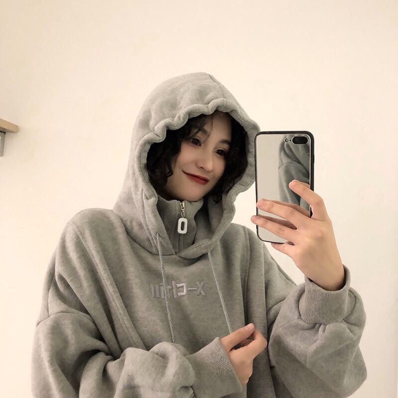 - RẺ VÔ ĐỊCH - ÁO HOODIE NỈ CÓ MŨ, KHOÁ CỔ CHẤT ĐẸP