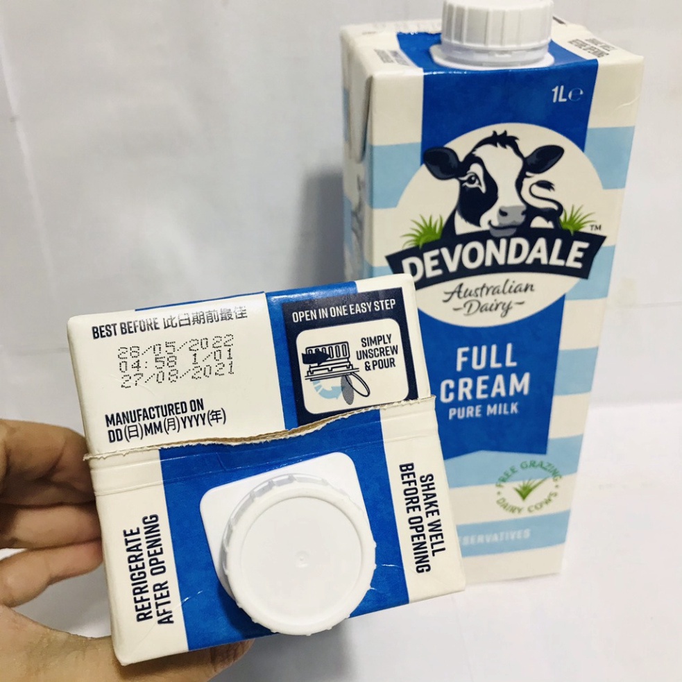 Sữa tươi nguyên chất tiệt trùng Devondale Full Cream Milk 1L