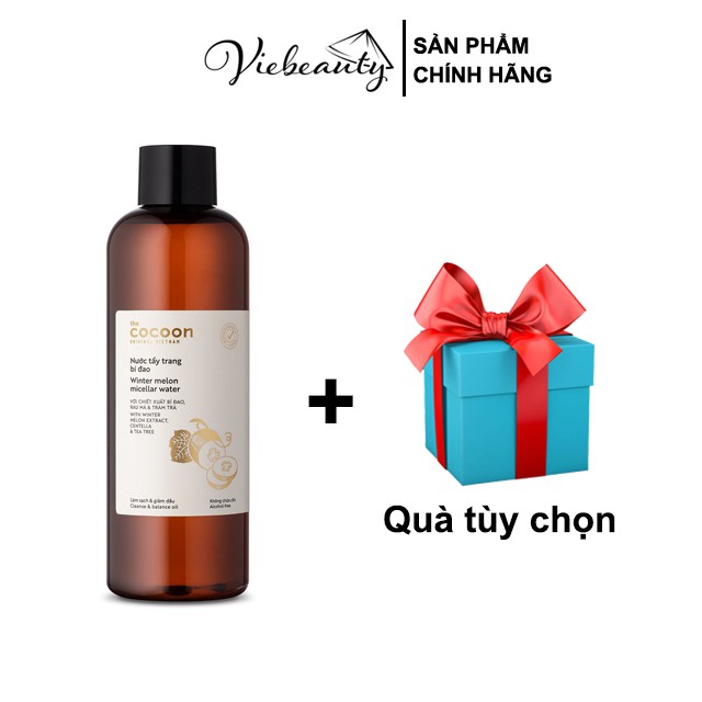 Nước Tẩy Trang Cocoon Bí Đao Cấp Ẩm và Giảm Dầu Cho Da Winter Melon Micellar Water 140-500ml - Khongcoson