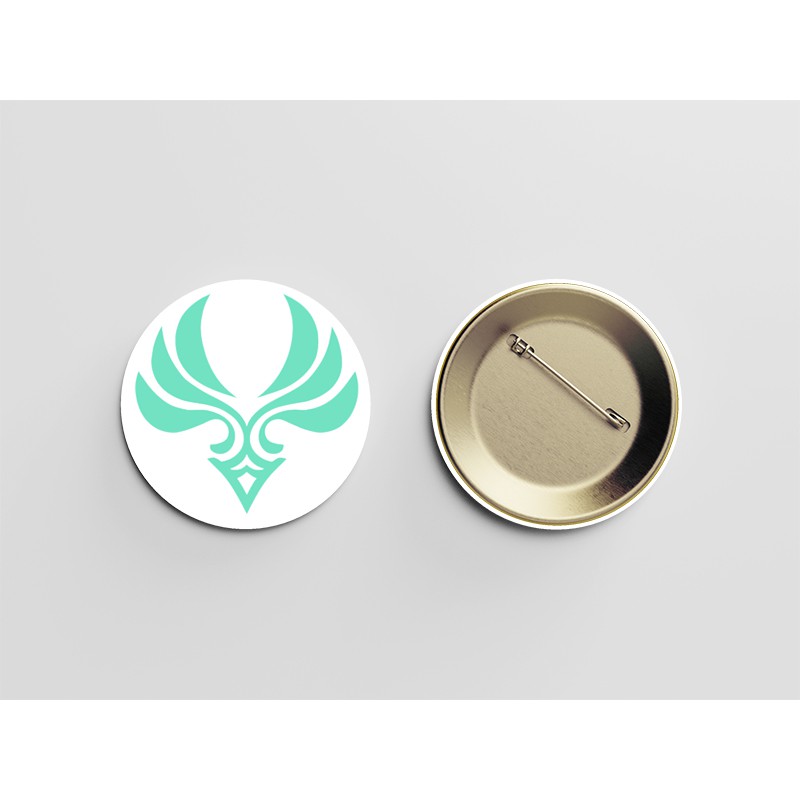 (nhiều mẫu) Huy hiệu cài áo IN HÌNH  PHÙ HIỆU NGUYÊN TỐ GENSHIN IMPACT anime chibi M1