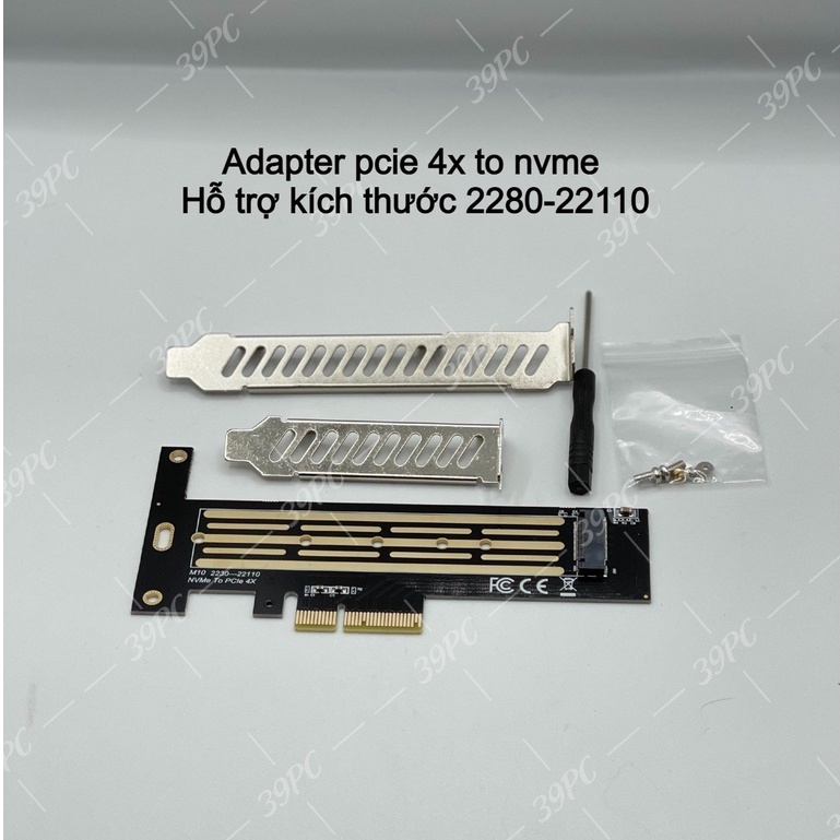 Adapter Chuyển Đổi NVME SSD M.2 PCIe Gen 3 x4 to PCI-E 4x