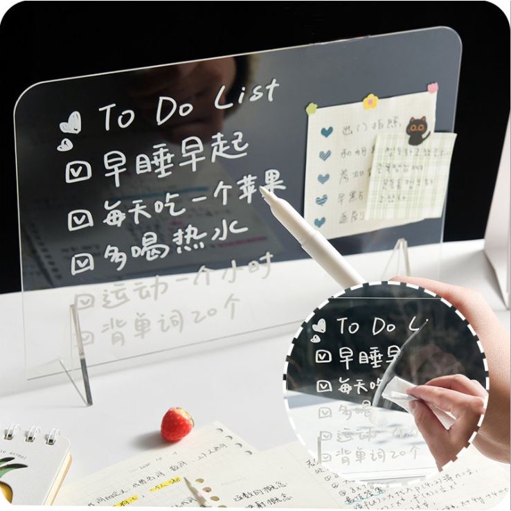 Bảng note Thegioipuzzle trong suốt để bàn