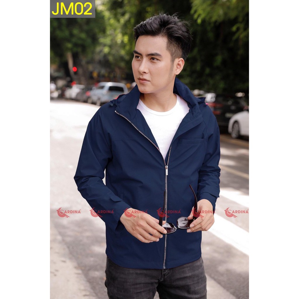 Áo Khoác Gió Nam JACKET 2 Lớp CARDINA Cao Cấp, Chống nước, Chống Nhăn nhàu, cản gió, giữ ấm, chống nước, giá tốt