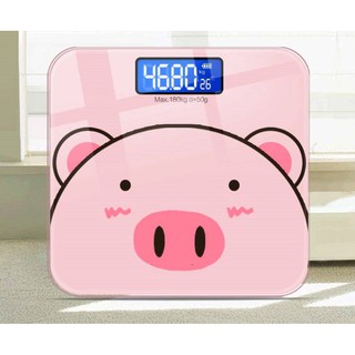 Cân sức khỏe hình bé Heo chibi cute - tối đa 180kg - tặng kèm pin