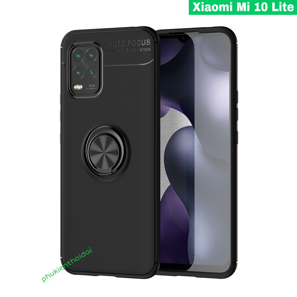 Ốp lưng Xiaomi Mi 10 Lite FREESHIP Từ 50k giá đỡ NHẫn hút ô tô Ver 2 hiệu Auto Focus cao cấp