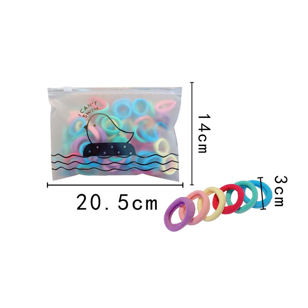 Set 50 Dây Buộc Tóc Co Giãn Nhiều Màu Cho Nữ