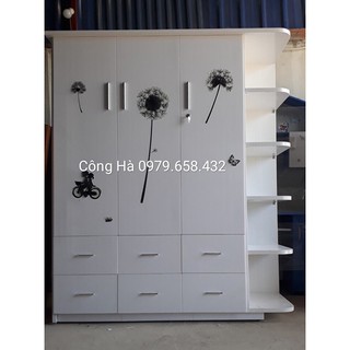 TỦ NHỰA ĐÀI LOAN 3 BUỒNG KÈM TRANG TRÍ
