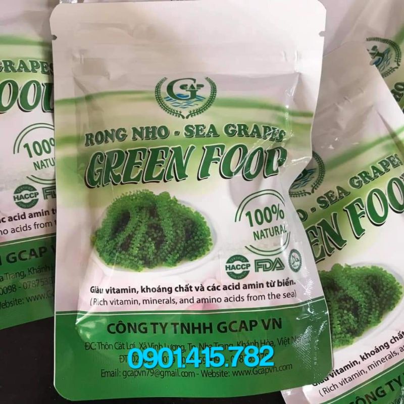 rong nho tách nước Green Food Miễn ship 🔊 Mua 5 gói rong nho tặng kèm 1 gói #phao_quay siêu hot | BigBuy360 - bigbuy360.vn