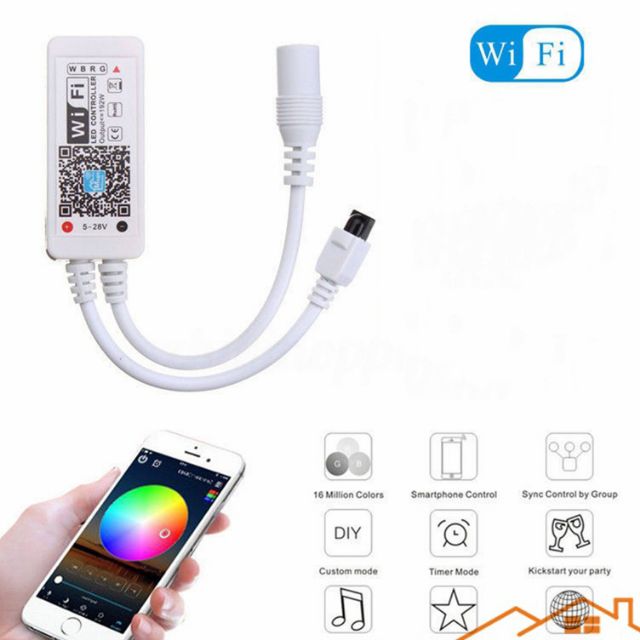 Hàng Hót Bộ điều khiển đèn LED wifi RGB 5050 3528