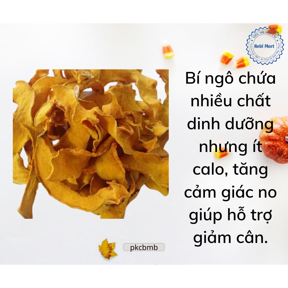 Bí đỏ sấy khô / Bí ngô thái lát - khối lượng 500gr