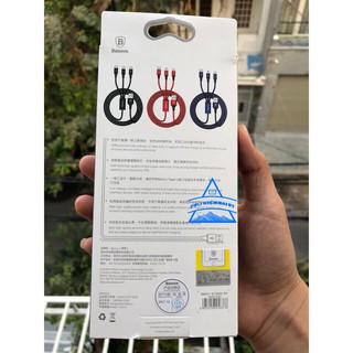 Cáp BASEUS 3-IN-1 Rapid Series (LIGHTNING + MICRO + Type C)