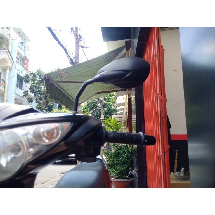 COMBO 2 Kính chiếu hậu gương chiếu hậu xe máy 1 cặp Yaz Yamaha cho xe Excite Sirius hàng zin chính hãng màu đen