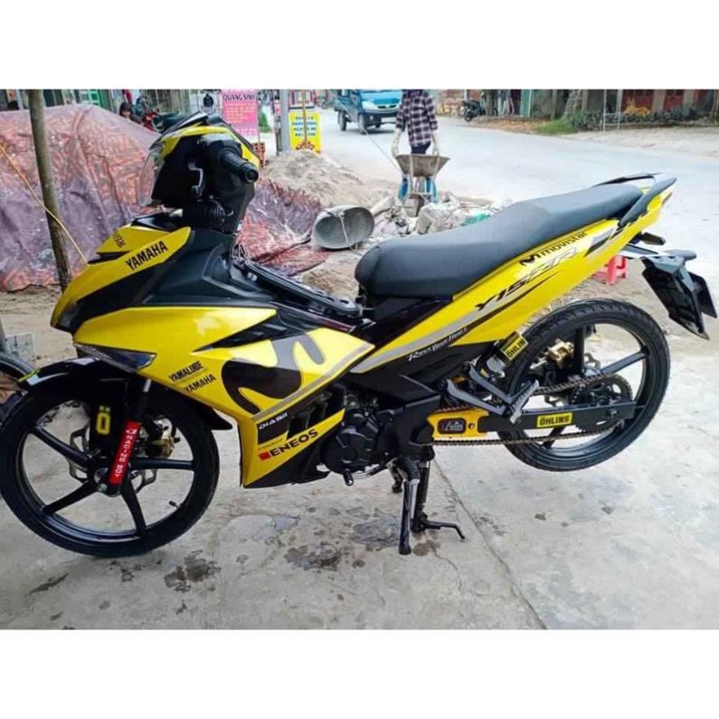 ( Quí khách vui lòng mang ra tiệm cho thợ dán ) Tem Exciter 150 movistar dán xe vàng 2