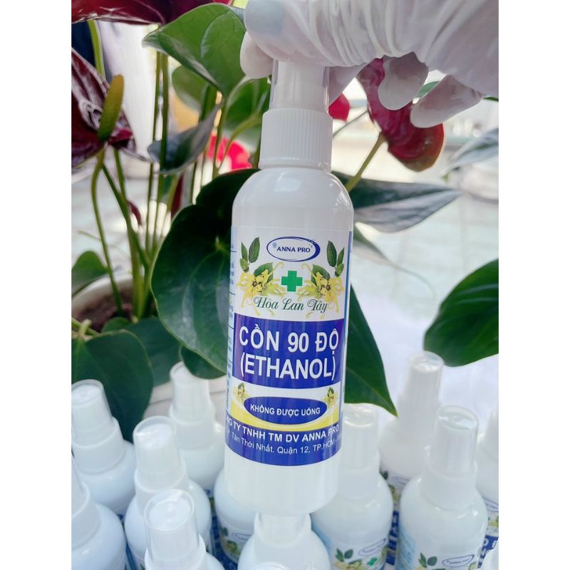 Cồn y tế 90đ hương hoa Tigon xịt khuẩn đến 99%. chai 100ml