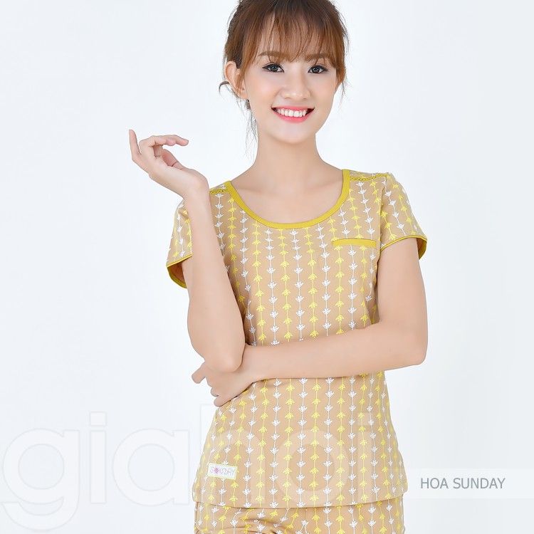 Sale off Bộ Lửng mặc nhà Hoa Sunday TL 13425 - Công ty Gia Hồi