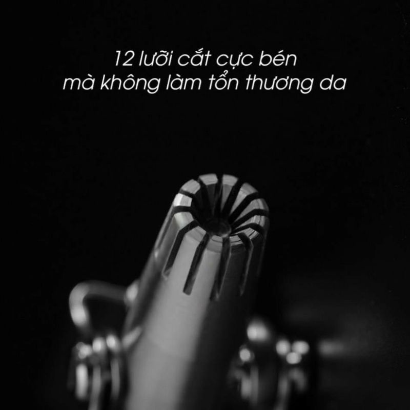 Dụng cụ cắt tỉa lông mũi cao cấp có kèm vỏ hộp và chổi vệ sinh,bằng thép không gỉ.(p,m)