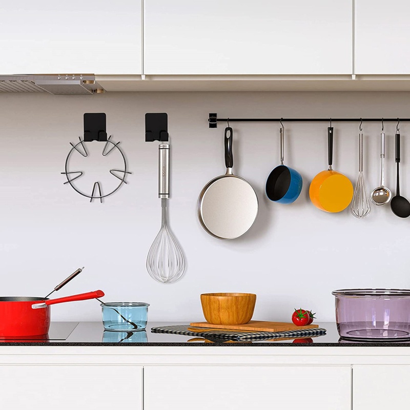 Bộ 8 Móc Dán Tường Siêu Dính Chống Thấm Nước Cho Phòng Tắm / Nhà Bếp / Tủ / Cửa / Văn Phòng