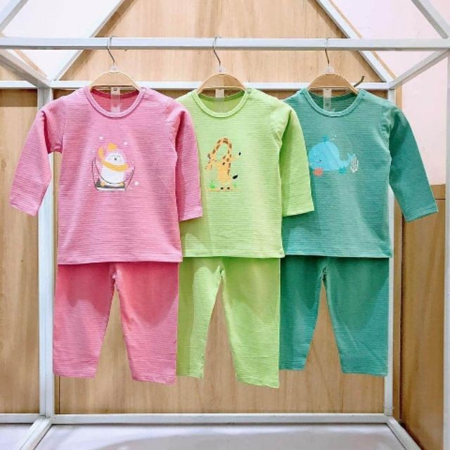 Bộ dài tay Lullaby cotton mỏng NH69B