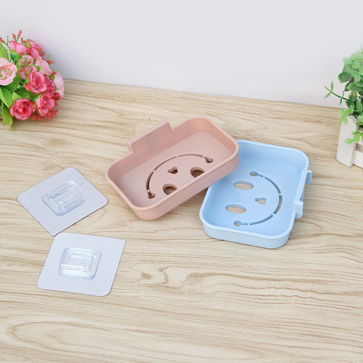 Khay để xà phòng mặt cười có kèm móc dính siêu cute 2454 shipnhanh88