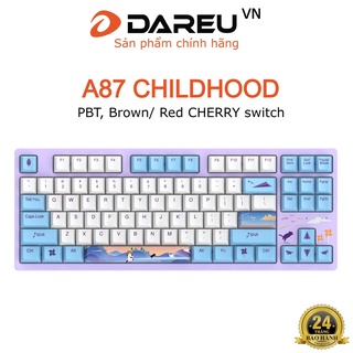 Bàn phím cơ DAREU A87 CHILDHOOD (PBT, Brown/ Red CHERRY switch)