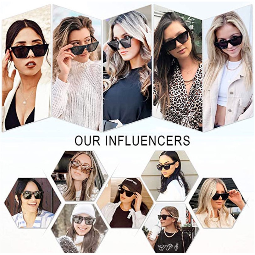 Kính Mát Mắt Mèo Màu Đen Phong Cách Cổ Điển Thời Trang Cho Nữ