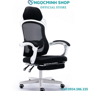 Ghế văn phòng, ghế làm việc lưng lưới tản nhiệt cao cấp (có ngả lưng+gác chân).T419