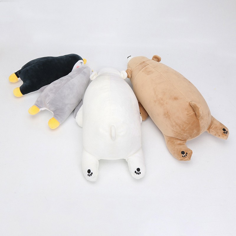 30-50cm Thú nhồi bông hình chú chim cánh cụt gấu đang nằm dễ thương Polar bear plush toys sofa cushions children's dolls