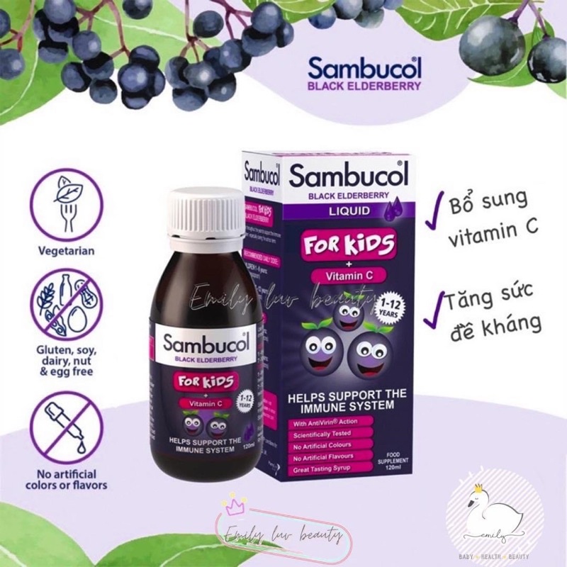 Siro Sambucol tăng đề kháng cho bé yêu