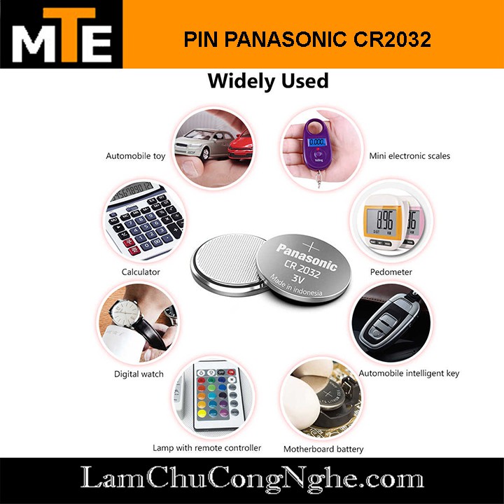 Pin cúc áo Cmos Panasonic CR2032 lithium 3V