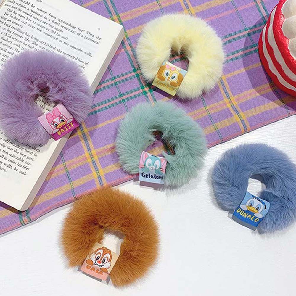 Dây buộc tóc co giãn đính chú sóc hoạt hình dễ thương phong cách Hàn Quốc cho nữ