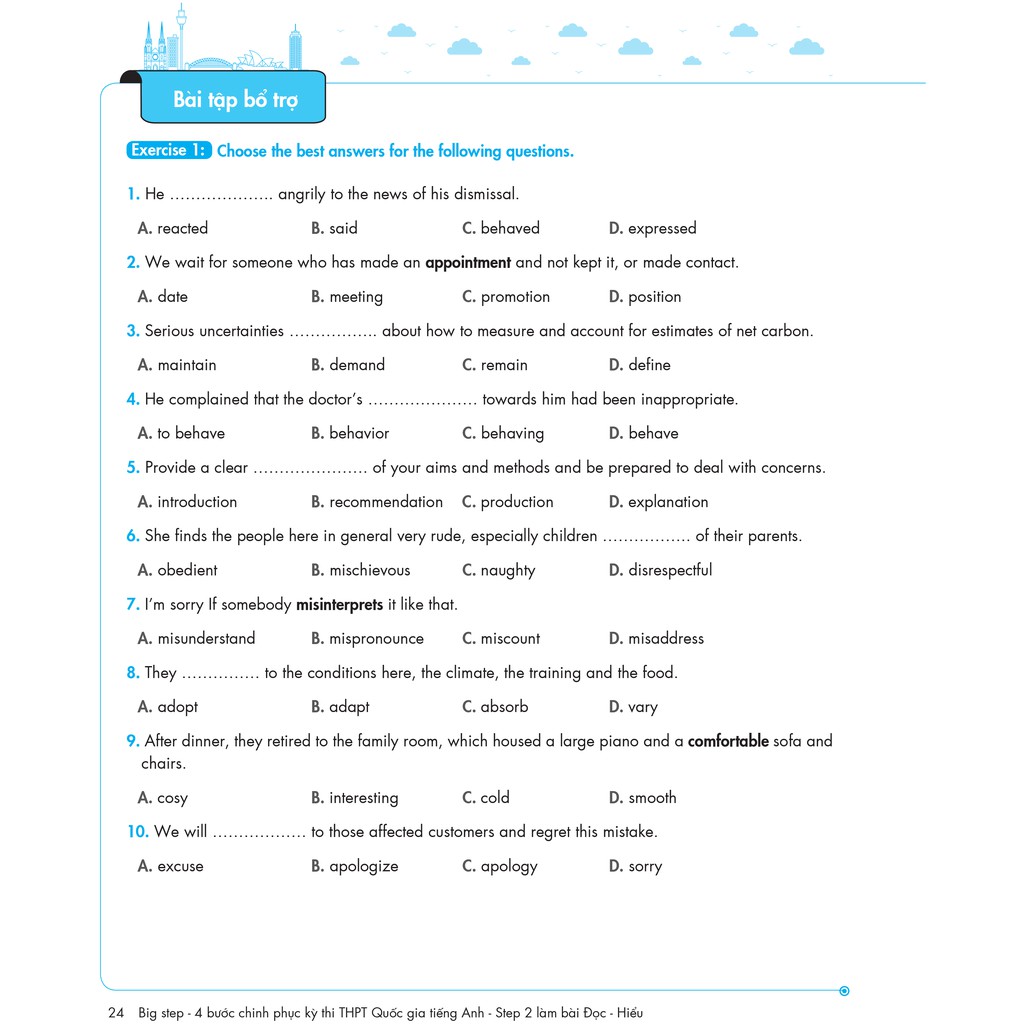 [Mã LIFE2410K giảm 10K đơn 20K] Sách Big step - 4 bước chinh phục kì thi THPT tiếng Anh - Step 2 làm bài đọc hiểu | BigBuy360 - bigbuy360.vn